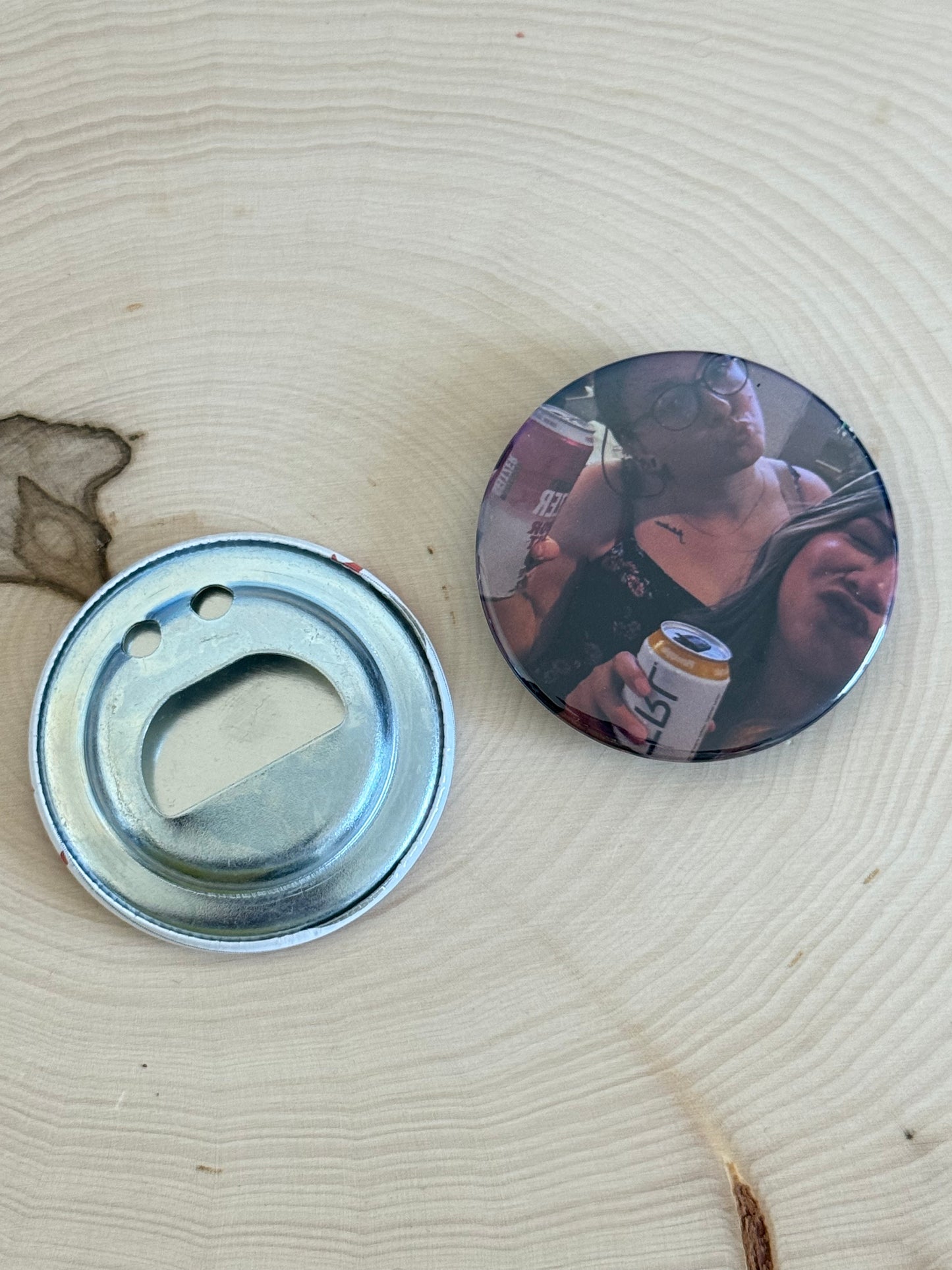 Metal Bottle Opener - Round 2.25 Inches