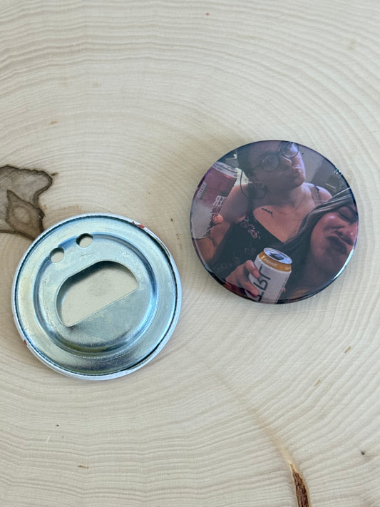 Metal Bottle Opener - Round 2.25 Inches